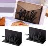 Черный металлический держатель для почты и подставка для писем, черная металлическая стойка для почты, стойка для конвертов для домашнего офиса, настольная организация