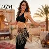 Stage Dance Accessory Women Leopard Fringe Hip Scarf, Belly Sequins Wrap Skirt, Waist with Tassels, Performance Clothing Accessories Tassel Belt