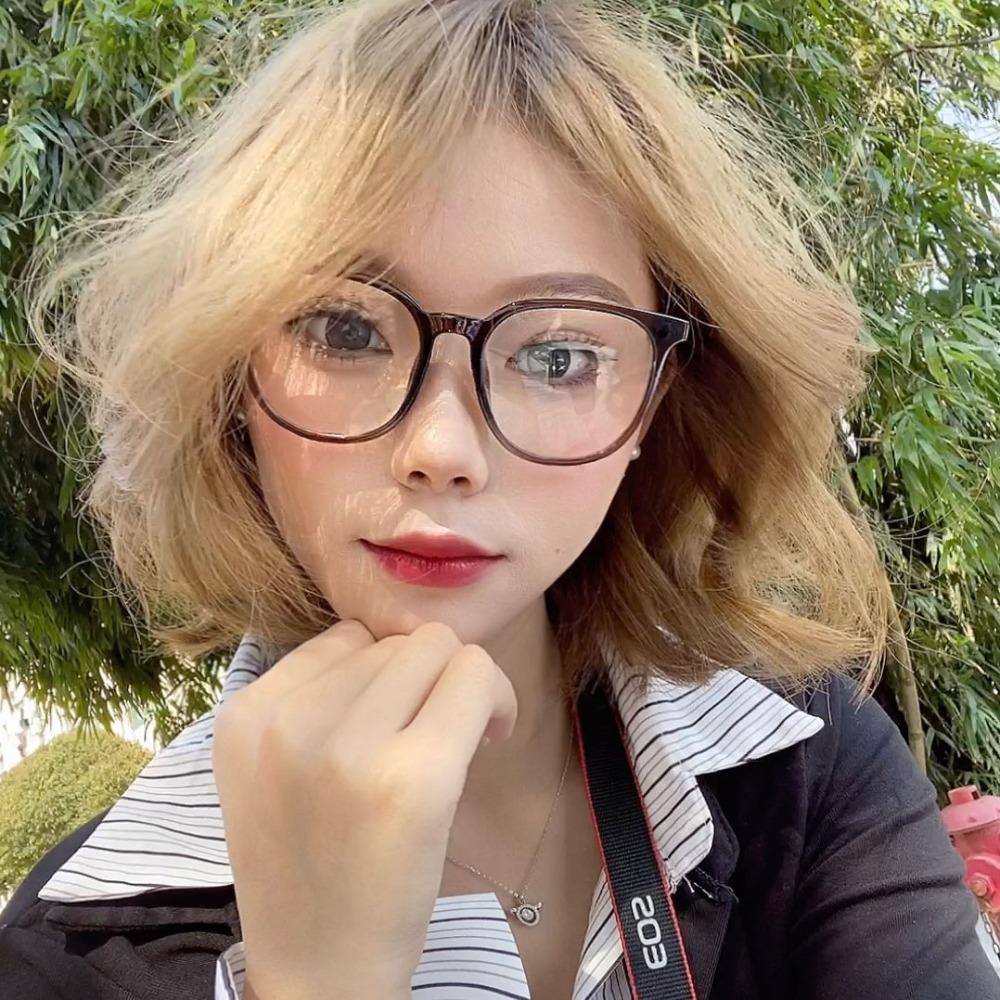 Lightweight Square Frame Myopia Glasses Retro Large Frame Eyewear Anti-blue Light Glasses Student