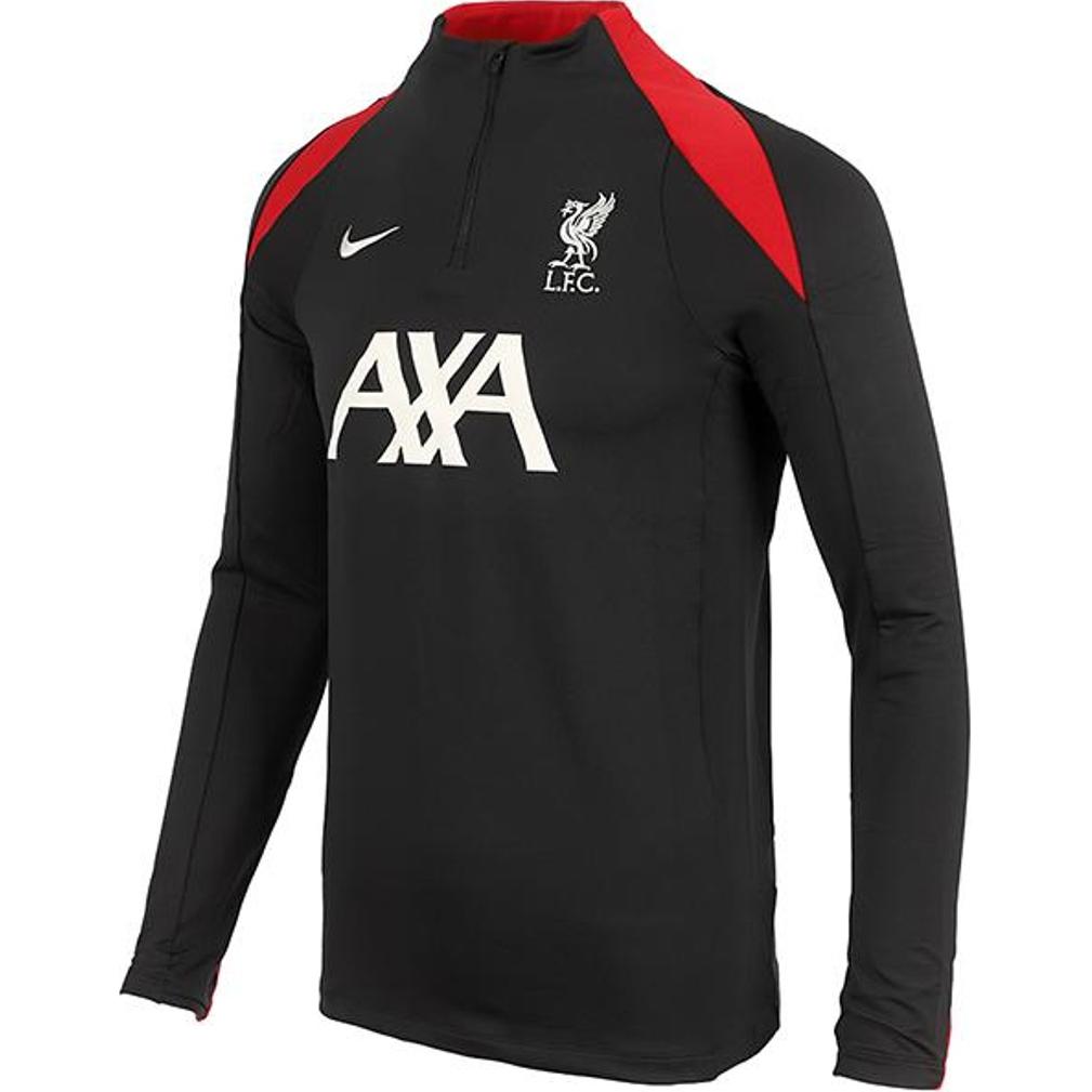 Nike Dri-FIT Liverpool F.C. Strike Color Block Comfortable Training Long Sleeve Football Shirt Men Tops Black FN9819-013