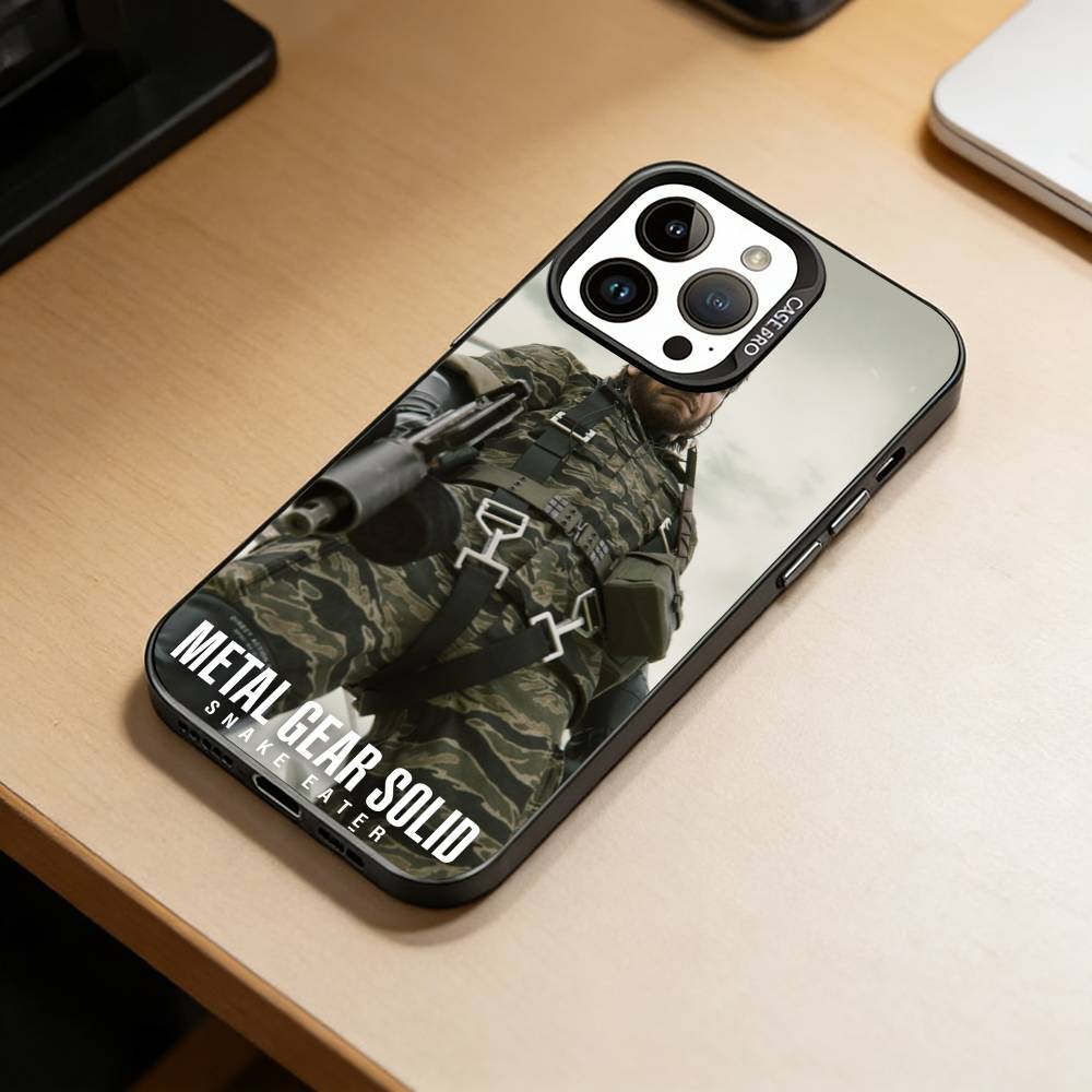 GM-Metal Gear Solid1 Чехол для телефона для iPhone 17,16,15,14,13,12,11 Plus,Pro Max,XS,Цветной Серебряный Покрытый Внутренний Чехол