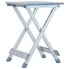 Camping Stool - vidaXL - Aluminum - 28x26x39 Cm - Foldable - Silver