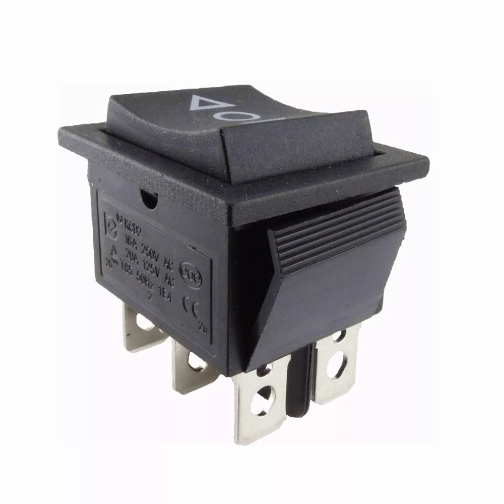 10pcs 6 Pin Terminals Double Reset Switch KCD4 Push Button Switch Electrical Products