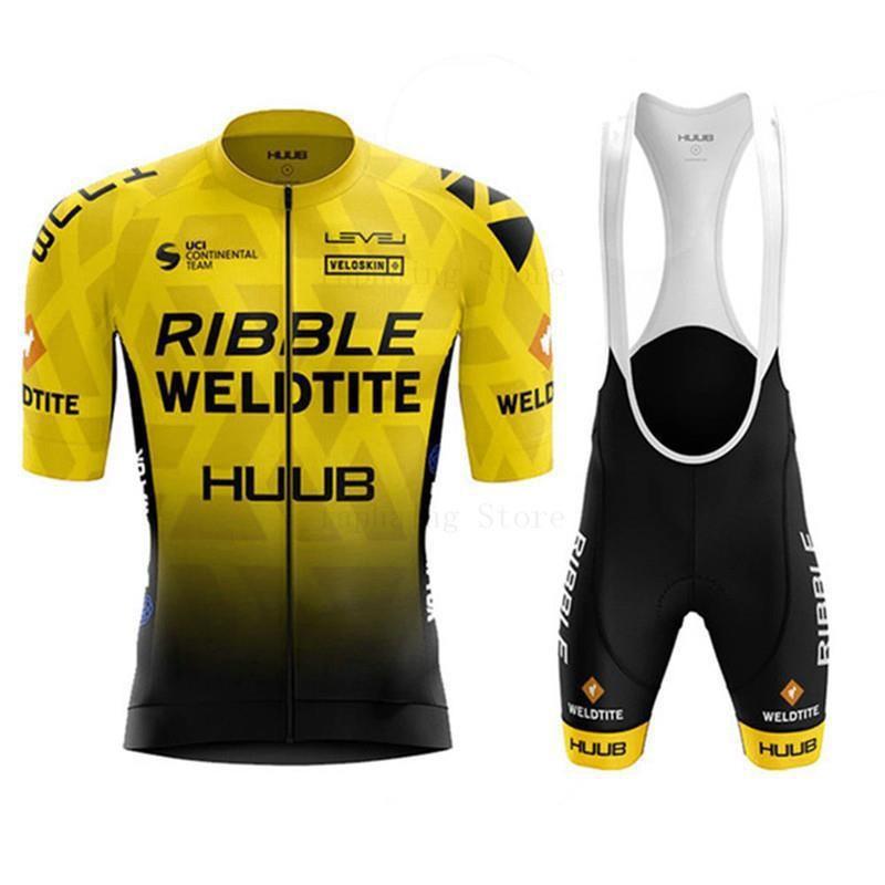 HUUB Mens Short Sleeve Cycling Jersey Set Quick Dry Mountain Bike Riding Apparel Road Trail