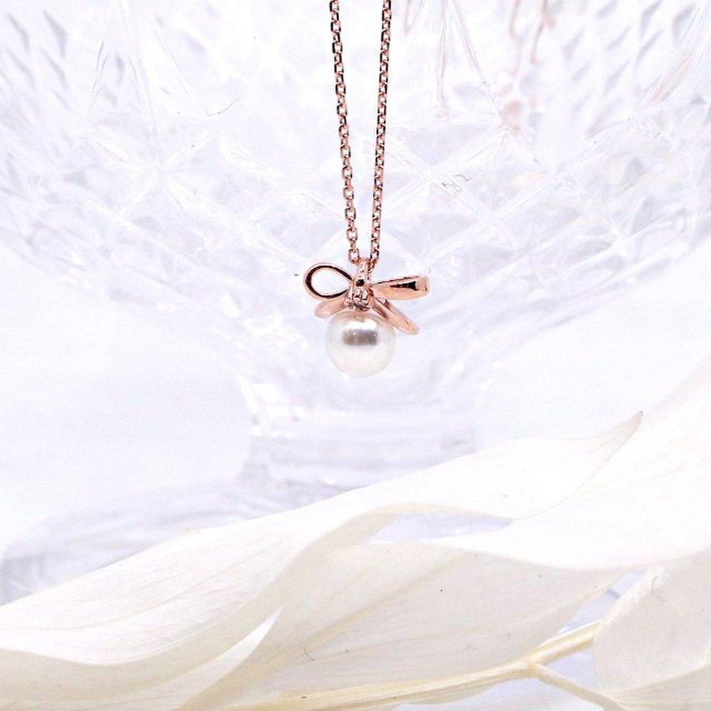 [Opalhouse] 925Silver Ribbon Pearl Necklace Opqun5385