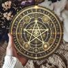 Винтажная металлическая табличка с изображением колдовства, мистической пентаграммы, настенное искусство, декор для дома, Хэллоуин