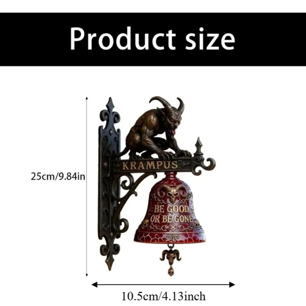 Resin Material Krampus Decorative Ornament Resin Decorative Hanging Bells  Halloween Decoration