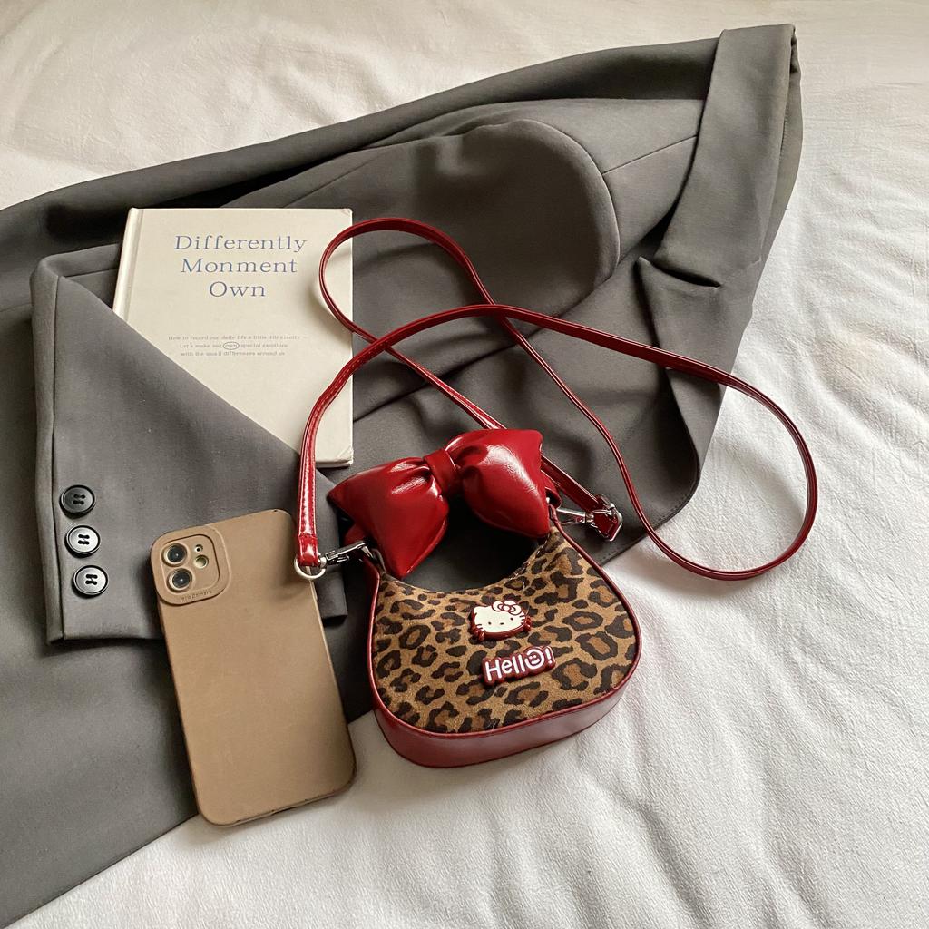 Cartoon Korean Style Cowboy Bow Crossbody Handbag Fashion Item Travel Storage Collocation Practical Periphery Gifts