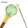 Green Glass Ball Golden Walking Cane Fashion Luxury Stick Cane Stage Cane Decorative  Cosplay and Parties, for Cosplay & Party