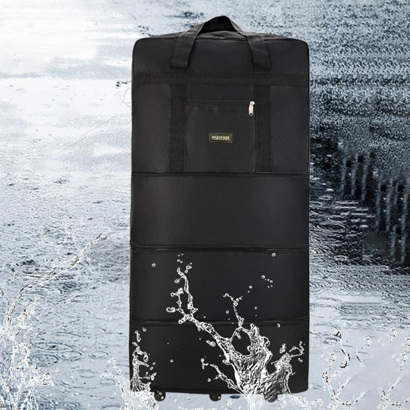 Водонепроницаемый чемодан из ткани Оксфорд, вместительная дорожная сумка, универсальная телескопическая складная сумка на колесах, сумка для авиаперевозок, сумка для багажа при переезде за границу