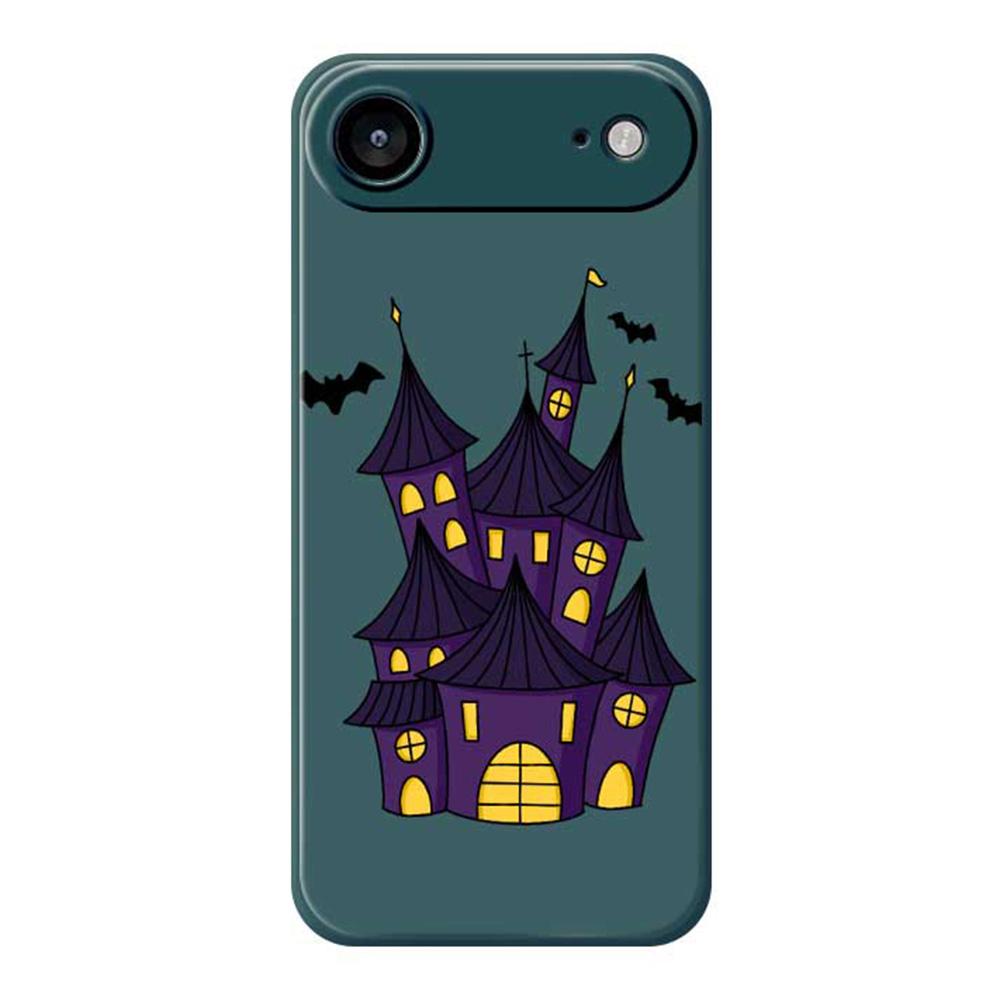 For iPhone 17 Air Case Bat Castle Pattern Printing Straight Edge TPU Phone Back Cover