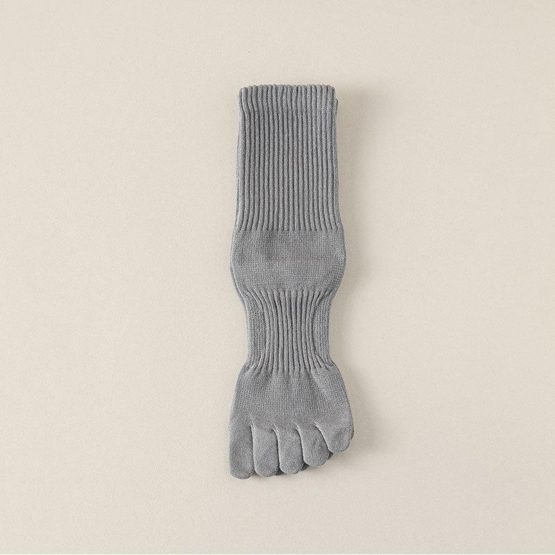 Мужские весенне-осенние однотонные носки-трубки с пятью пальцами, 10A, антибактериальные, дезодорирующие, влагоотводящие, бесшовные