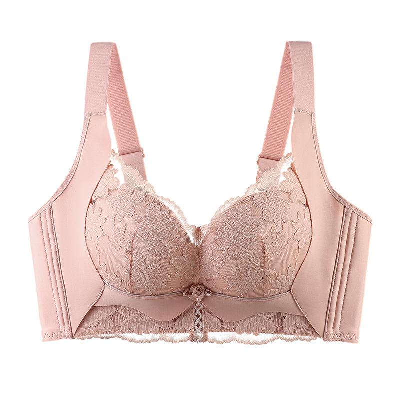 Autumn and winter underwear women's small breasts gather and show big lace lift red bra close sub-breasts anti-sagging beautiful back bra