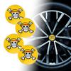 4pcs Skeleton Skull Car Wheel Center Hub Cap Emblem, 3D Stickers Cover 56mm / 2.2 Inch For Car Motorcycle Truck Car Accessories