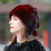 Mink Hat Ladies Winter New Mink Ski Ball Fashion Warm Ear Protection Fur Hat