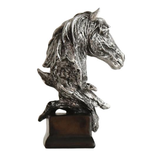 jijijing Lion Bust Statue, King of Beasts Figurine, Resin Animal Head Sculpture for Home Office Living Room Decor