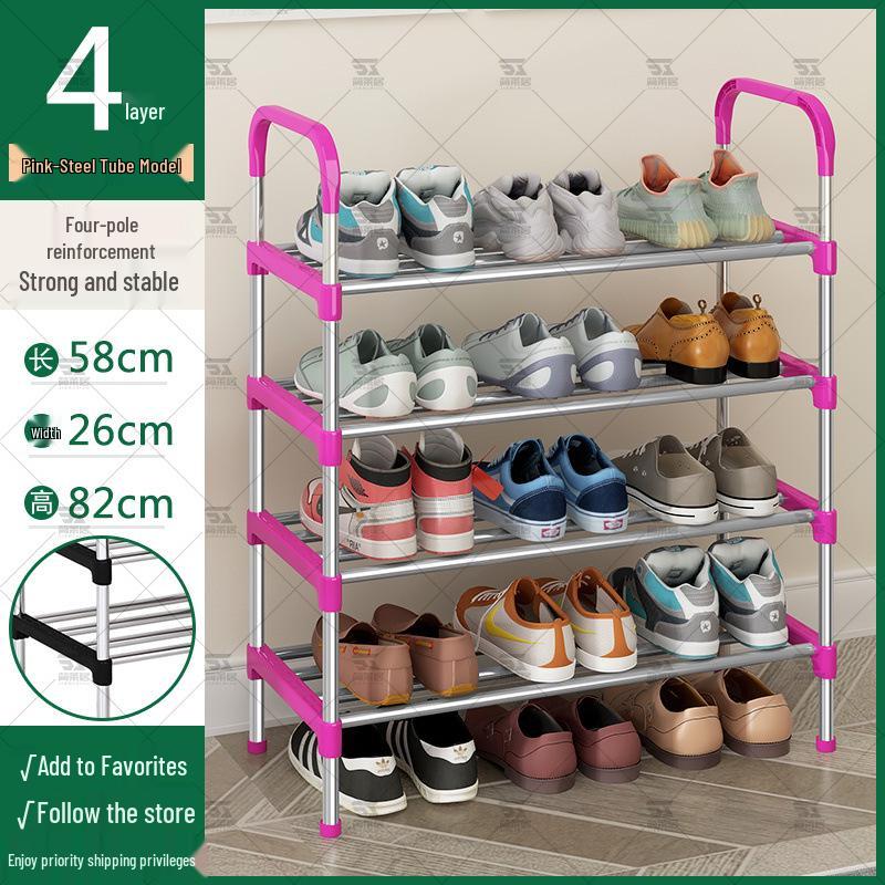 Тонкая многоярусная обувница для прихожей или общежития