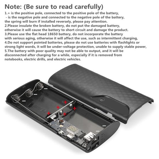 Интерфейс Power Bank для телефона 5 секций 18650 Беспаечный Type-C/Micro Зарядное устройство для мобильной батареи Бокс для телефона