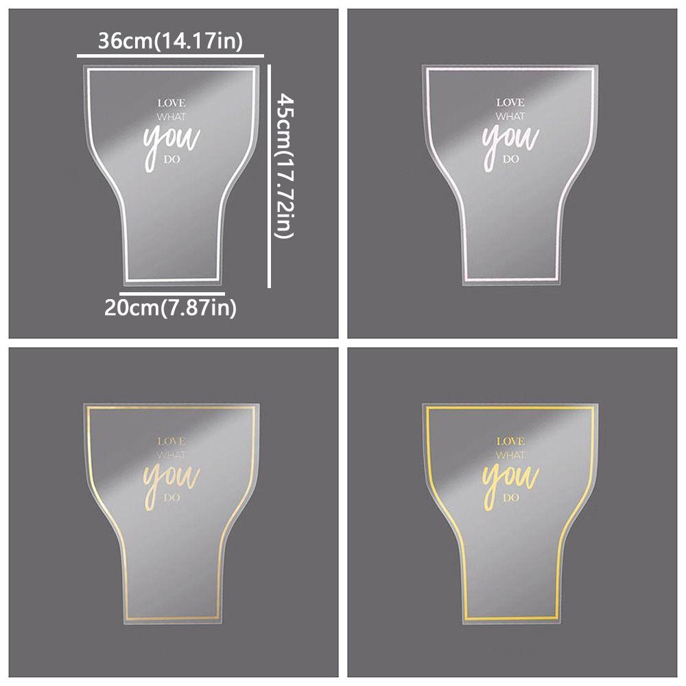 30 Pieces Transparent Flower Wrapping Bags Waterproof Flower Arrangement Bags  Mother's Day Party