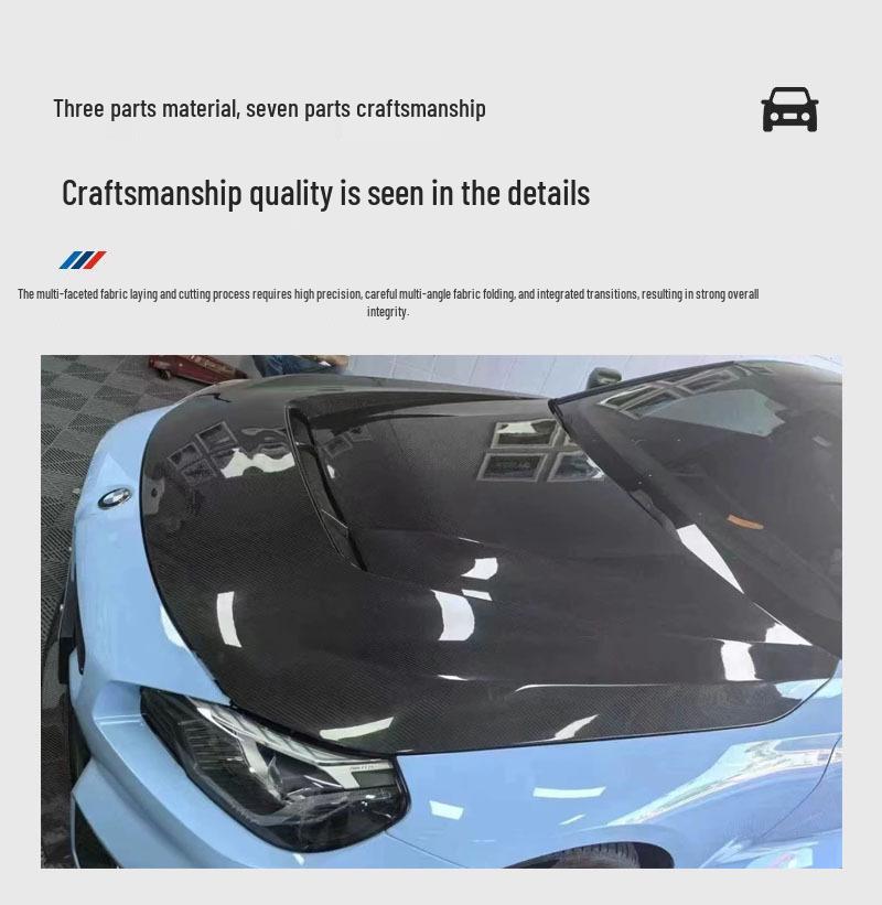 BMW M2 G87 AiphA-N Style Carbon Fiber Hood Front Engine Cover Body Kit