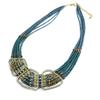 [N3092] - Designer Necklace 'Altai' Turquoise Gold