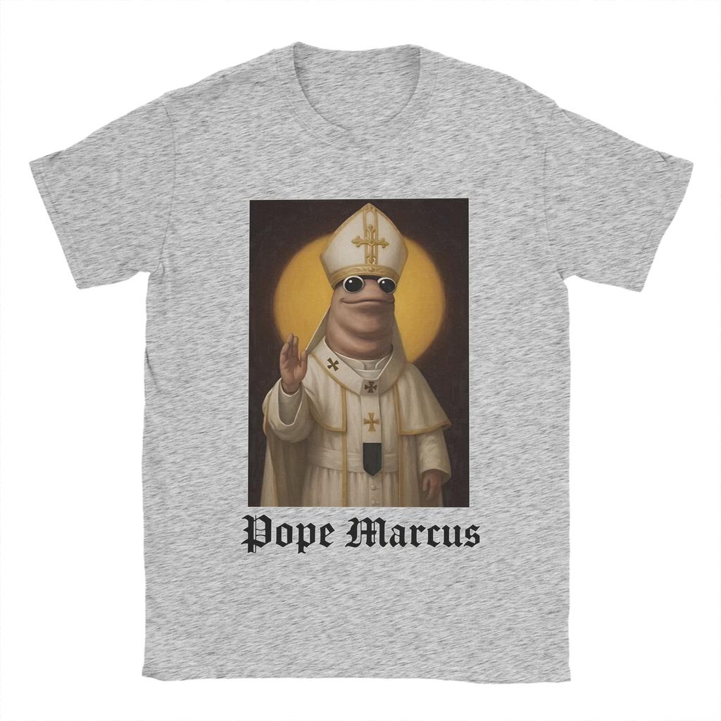 Pope Marcus Marcus The Worm T-Shirt  Hippie T Shirts Short-Sleeved Vintage Tops Beach Pure Cotton O-Neck Plus Size Top Tees