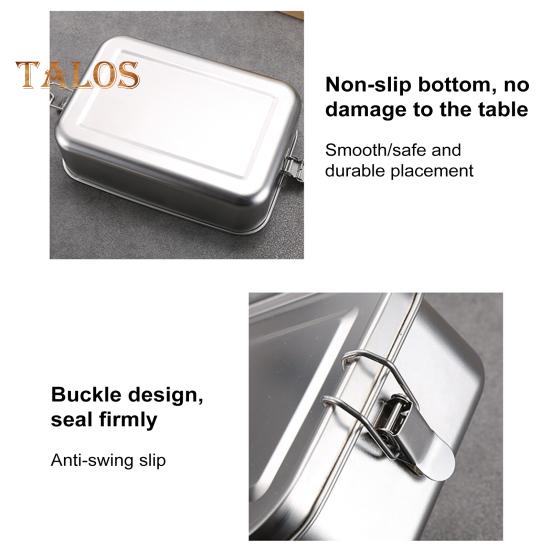 Ланч-бокс из нержавеющей стали, герметичный ланч-бокс для детей и взрослых, контейнеры для еды для сэндвичей, фруктов, закусок