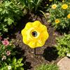 Bee Watering Station with Flower Design Butterfly Feeder Bird Bath Metal Flower Garden Stake for Outdoor Garden Yard Lawn Decor