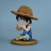 9 см Аниме One Piece Детство Луффи Сидящая Поза Фигурки Маленький Размер ПВХ Модель Персонажа Игрушка Настольное Украшение Коллекционный Подарок