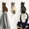 2Pcs Strong Metal Cat Towel Adhesive Hanger  Sticker  Bathroom Door