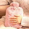 1pc 33.81oz/ 67.63oz Large Capacity Plush Hot Water Bag: PVC Material, Hand Warmer Perfect for Bed