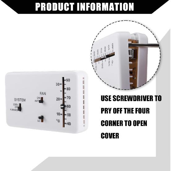 Аналоговый термостат для обогрева/охлаждения, комплект для кемперов, автодомов / Аналоговый Con