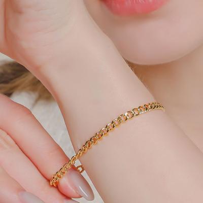J.Lauren Италия Плетеная Цепь Золотой Серебряный Браслет B0963