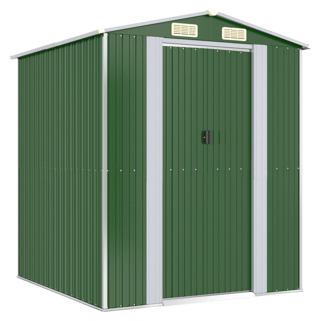Garden Shed Green 192 x 191 x 223 cm Galvanized Steel