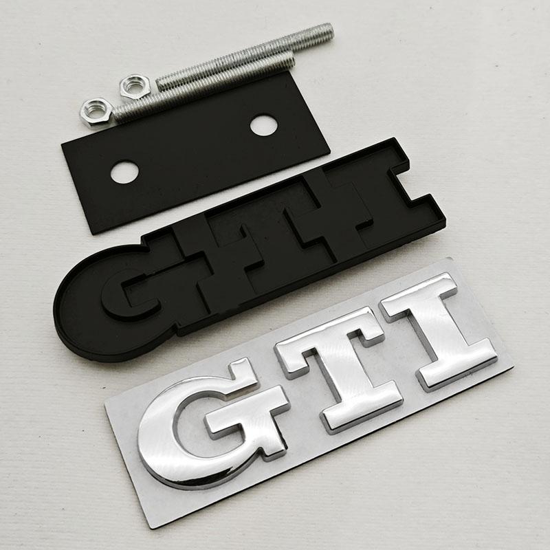 AABIL1 2026 Hot VOLKSWAGEN 3D Metal Car Grille Logo GTI Badge Emblem For Volkswagen VW Polo Golf 4 5 6 7 8 Mk4 Mk5 MK6 MK7 MK8 GTI Stic