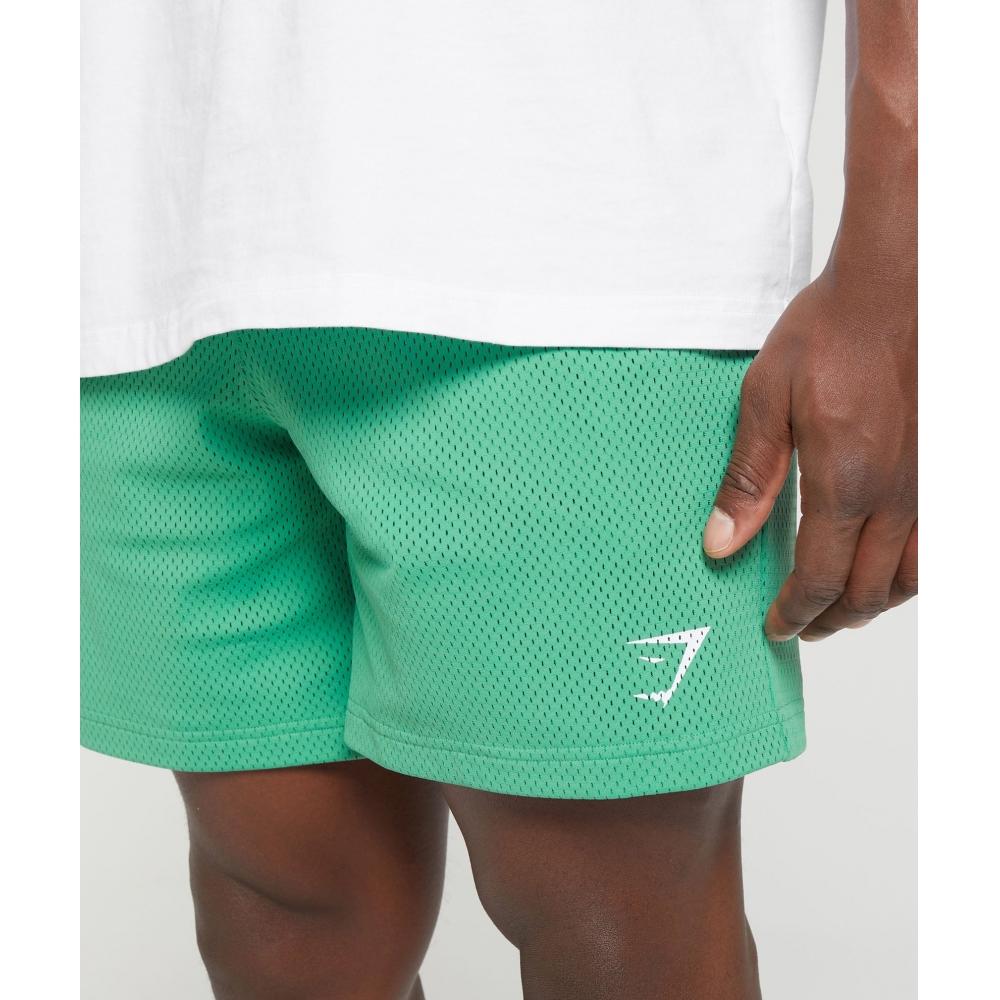 Gymshark Шорты Lifting Mesh 7 Лагунный зеленый A6a3o Ech2