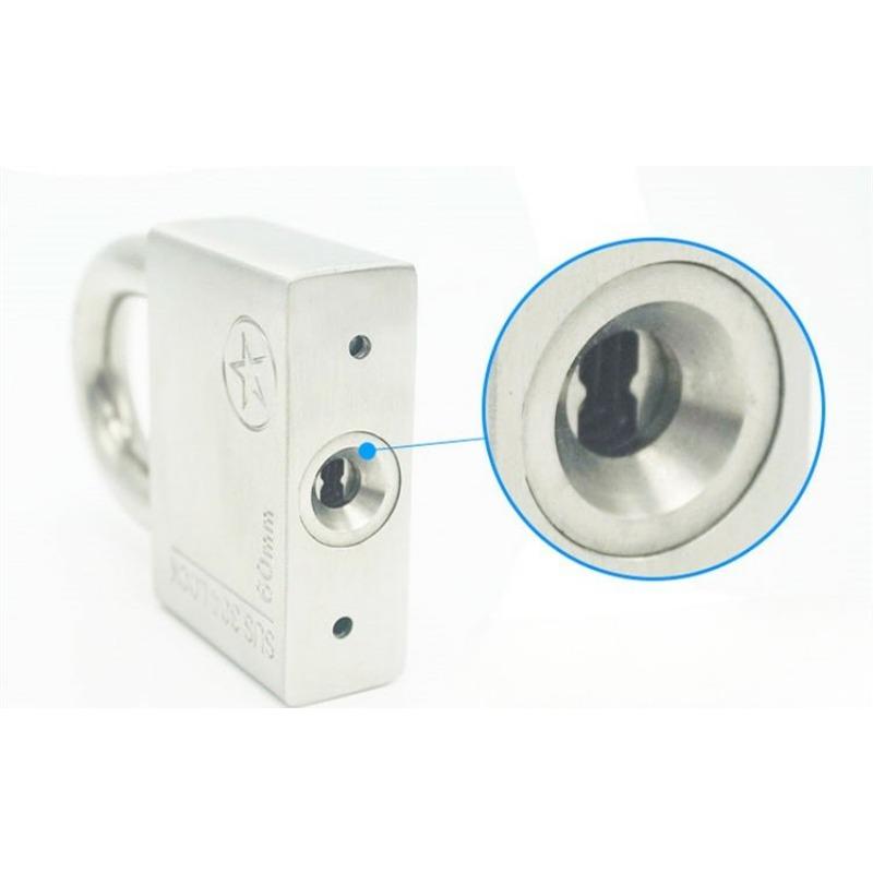 2/4 Pcs Padlock 304 Stainless Steel, Universal Key Lock, Home Cabinet Locker Outdoor Anti-theft Anti-skid Waterproof, Hardware
