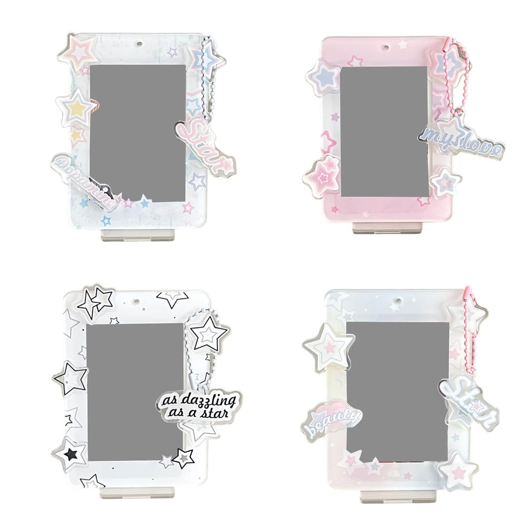 Star Series Sweet Photo Protection Photo Card Frame Card Display Stand Настольный декоративный держатель для фотографий Акриловый чехол для карт
