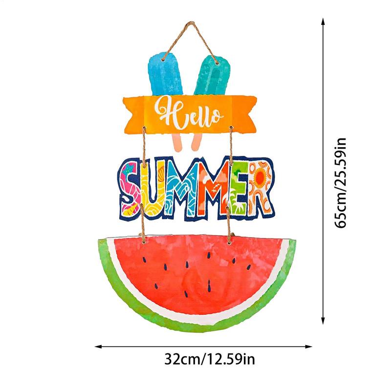 Beach Door Sign Color Printed Cartoon Coastal Yard Sign Beach Wall Decor Garden Accessories Decorative Ornaments For Family