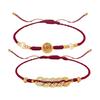 Символический браслет из красной веревочки Браслеты на удачу из красной нити Уникальный браслет, подходящий для накопления богатства и благословений