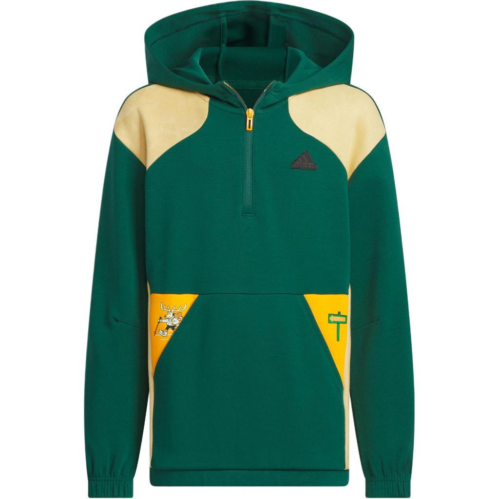 adidas Толстовка CITY ESCAPE FW24 GRAPHIC CREW SWEATER Зеленая Подростковая JC9376