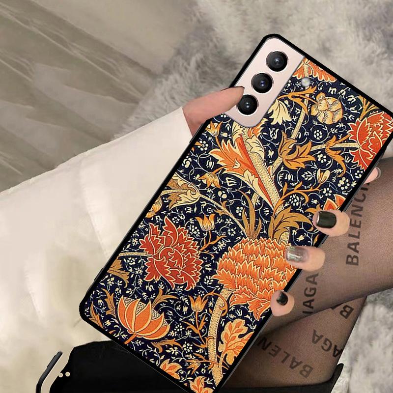 Чехол William Morris Strawberry Thief для Samsung Galaxy S20 FE S8 S9 S10 Note 10 Plus Note 20 S21 S22 Ultra Задняя крышка