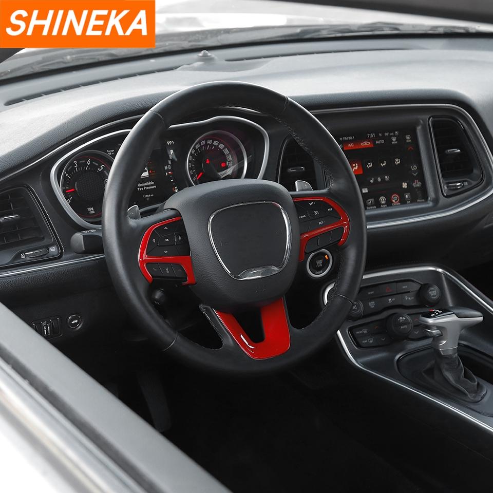 Car Steering Wheel Decoration Cover for Dodge Challenger/Charger 2015+ for Durango 2014+ for Jeep Grand Cherokee SRT8 2014-2018