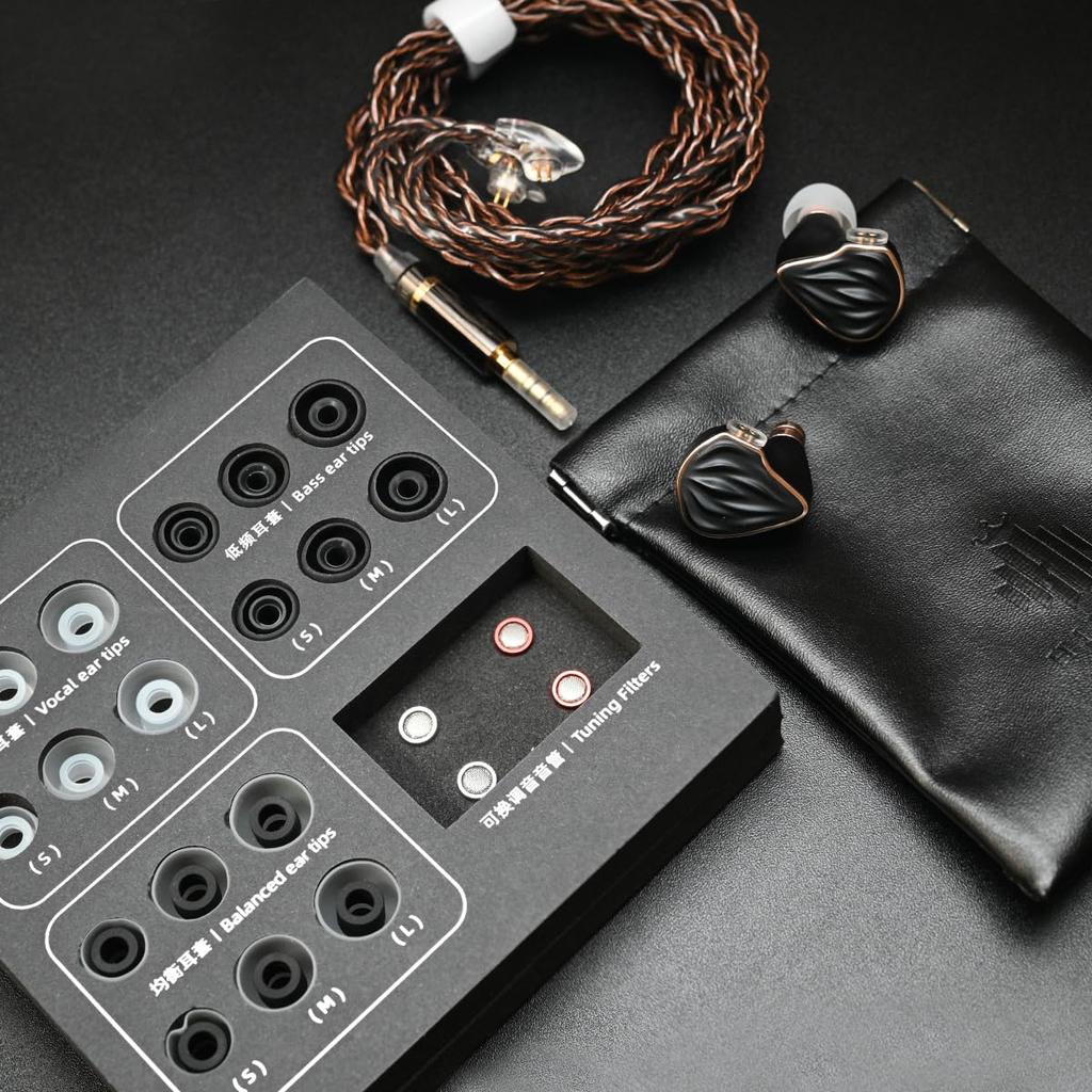 HIDIZS MS3 Гибридные проводные наушники HiFi канального типа с двумя магнитами, двухкамерным динамическим драйвером с 3 типами фильтров настройки, 2-контактный китайский разъем 1DD+2BA 0,78 мм