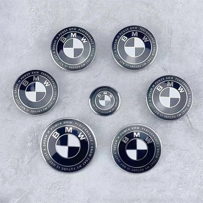 BMW 7Pcs Badge Logo 3D Wheel Center Cap Set Fit E36 E46 E53 E90 E60 E93 E87 G01 G20 X3 X5 X6 X7 F30 F20 Auto Accessories