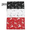 Soft Festive Neck Warmer Christmas Theme Scarf for Women, Glitter Sparkly Foil Reindeer Fashionable Seasonal Wear Print Scarves, Lightweight
