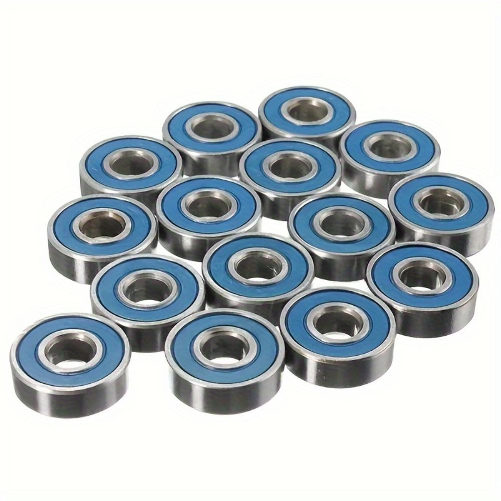 12/24 шт. 608RS ABEC-9 Шарикоподшипники, Прочные подшипники из углеродистой стали для скейтборда, лонгборда, роликовых коньков, фиджет-спиннера