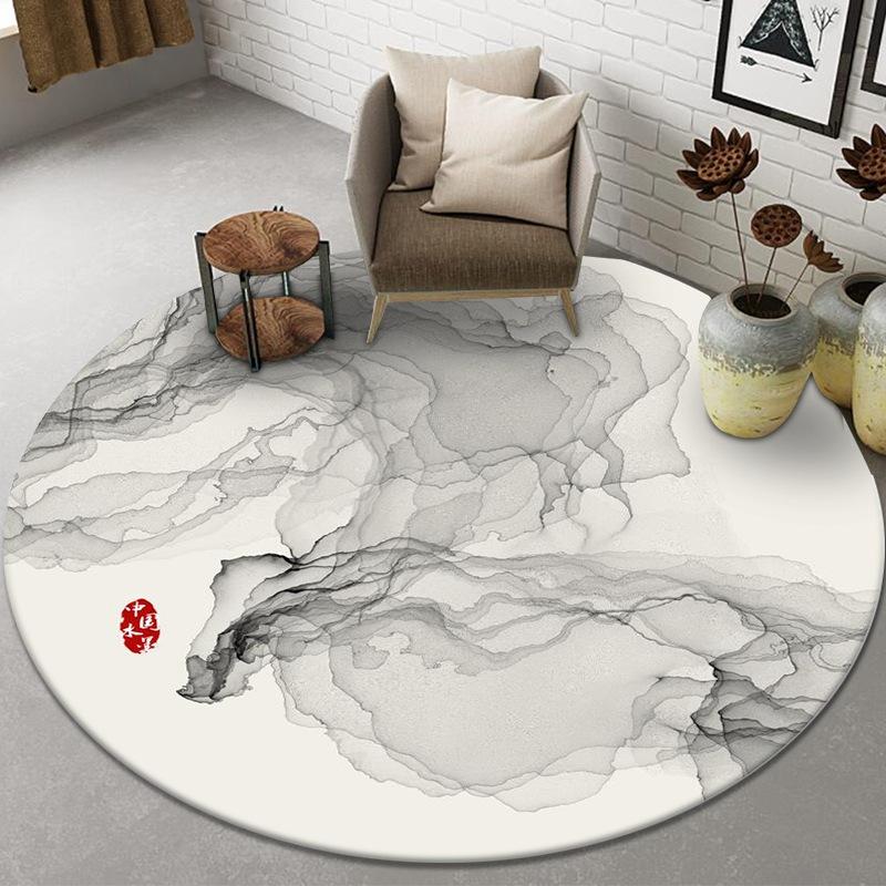 Новый круглый ковер в китайском стиле, легкий, роскошный ковер в китайском стиле у кровати, большой ковер для гостиной, противоскользящий коврик для спальни