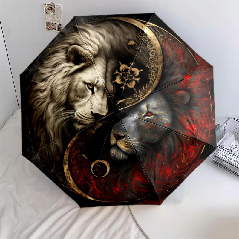 Cats Beach Huddle Automatic Umbrella - Suitable Travel Outdoor Portable Umbrella Birthday Gift Daily Essentials