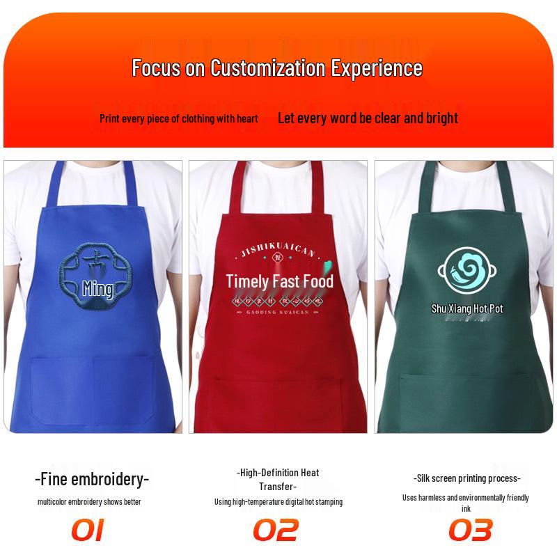 Вельветовый фартук Oxford с отделкой под персиковую кожу: Униформа для ресторана и кафе с завязками на шее